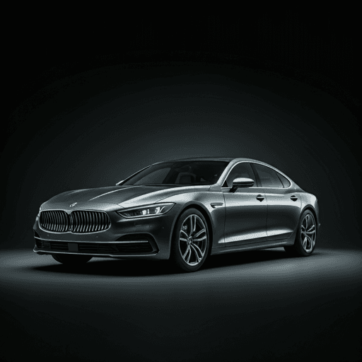 Premium car in dark studio